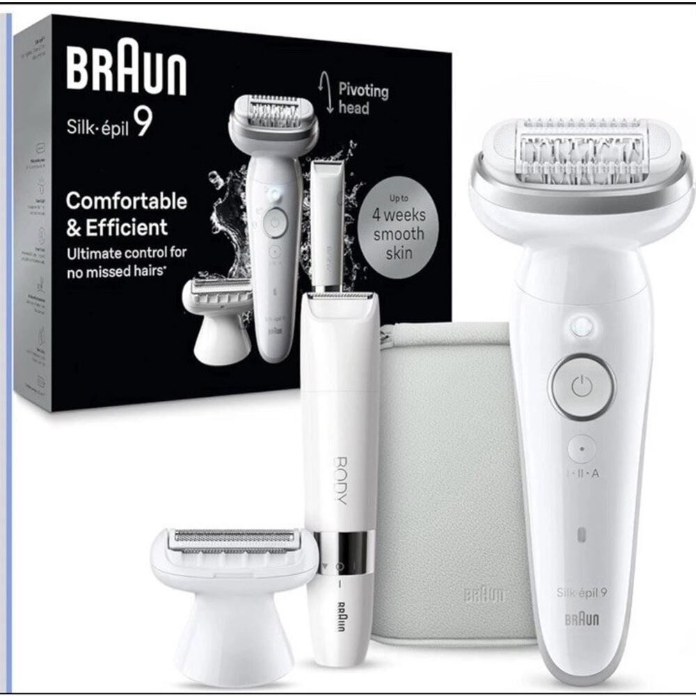 Braun Silk-épil 9 Epilator Pivoting Head Wet & Dry SES9-441 NEW Open Box